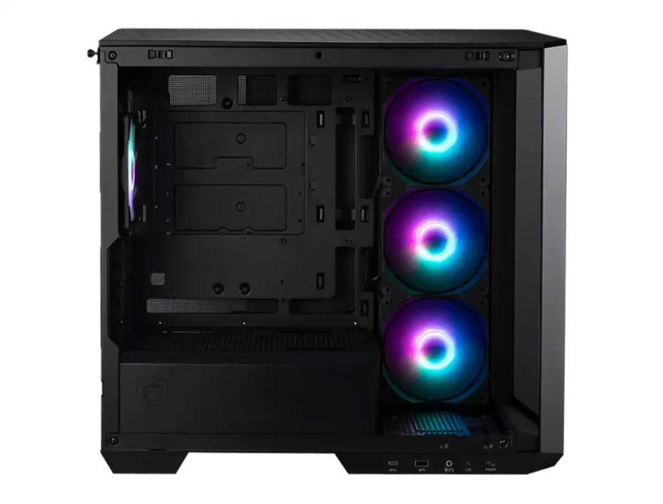 Case Msi Mag Pano 100r Pz S/fuente (mag Pano 100r Pz Matx) Paneles De Vidrio, Negro