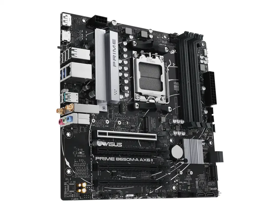 Placa Madre Asus B650m-a Ax6 Ii Prime Wifi (prime B650m-a Ax6 Ii) Socket Am5, Ddr5 Buss 7600oc Mhz,