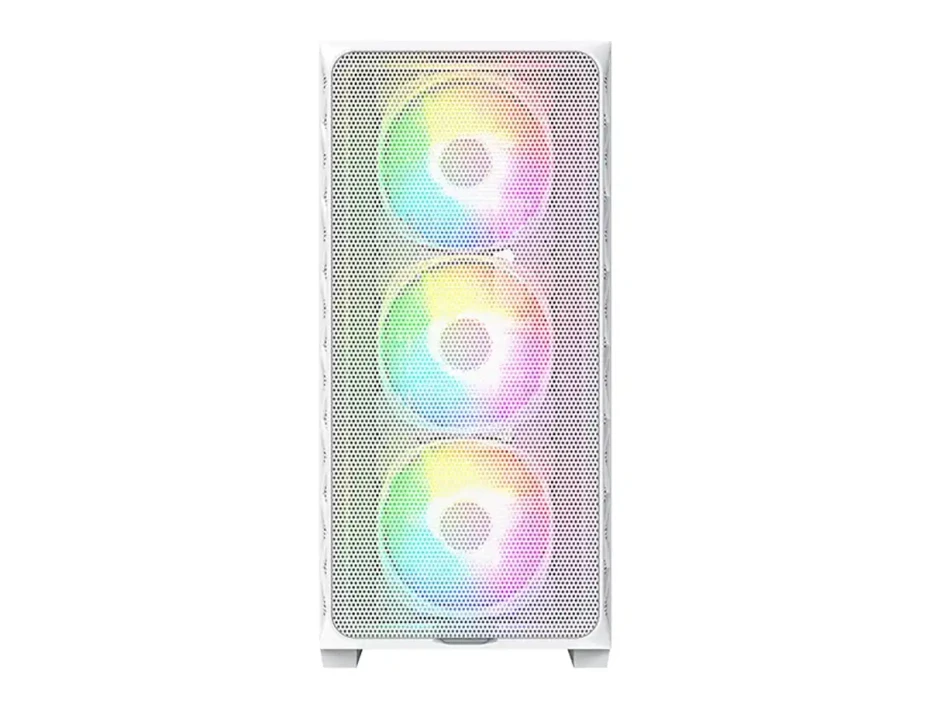 Case Montech Air 903 Max (air 903 Max W ) Panel De Vidrio Templado, 4 Ventiladores 140mm, Led Argb, Blanco
