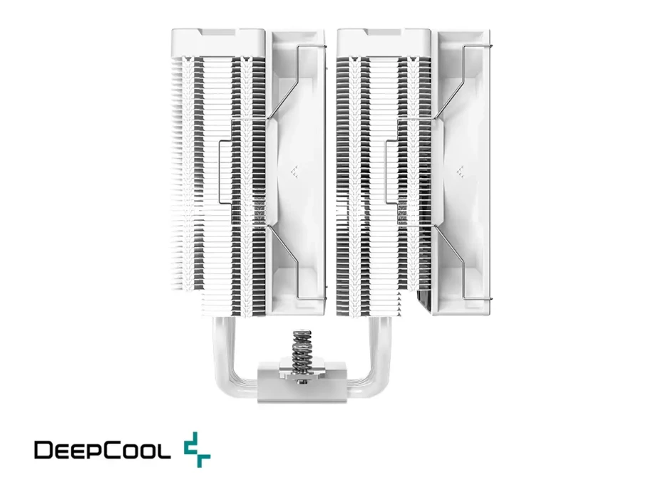 Cooler Para Procesador Deepcool Ag620 Digital Wh Argb (r-ag620-whadmn-g-2) 2 Ventiladores, Aluminio, Blanco, Argb