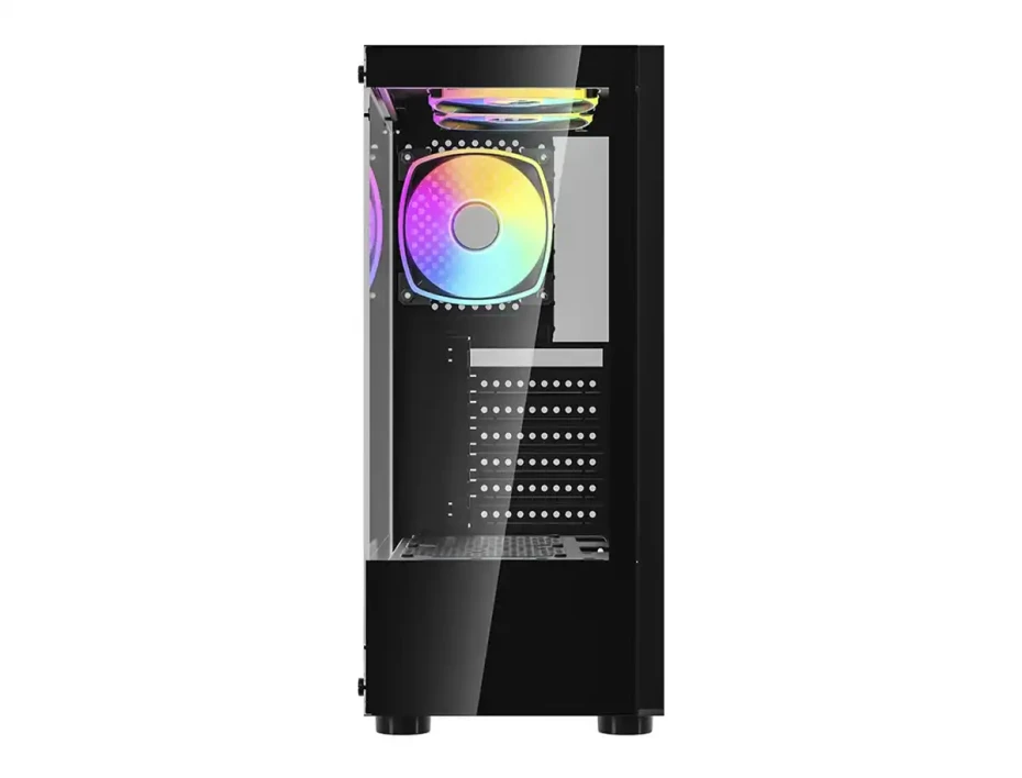 Case Gambyte Arcane S/fuente (cs-arc3argwr-lg) Panel De Vidrio, 3 Ventilador, Led Argb, Negro