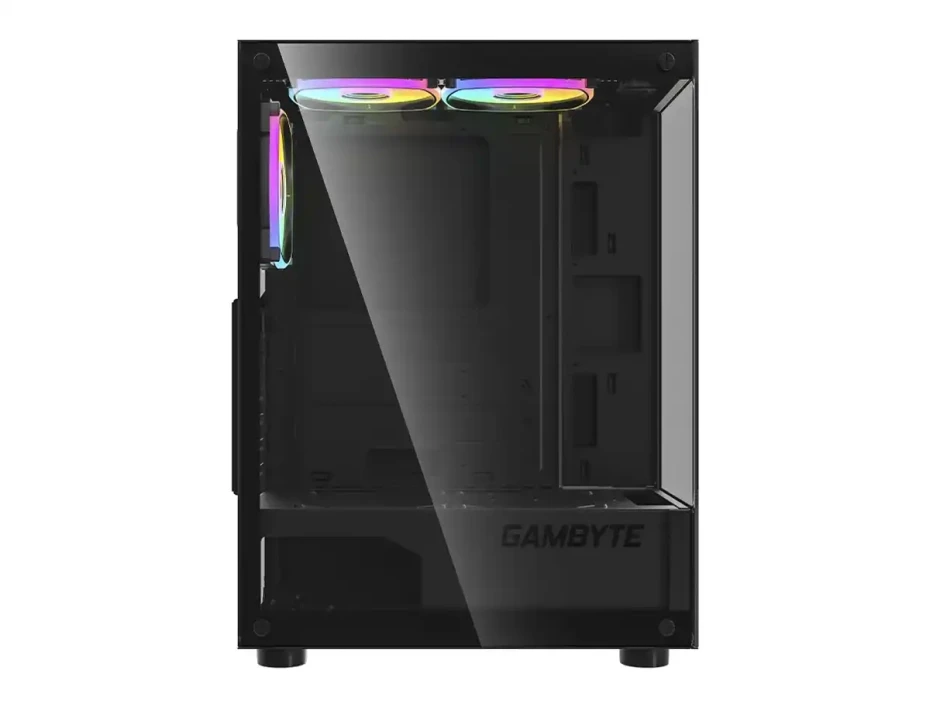 Case Gambyte Arcane S/fuente (cs-arc3argwr-lg) Panel De Vidrio, 3 Ventilador, Led Argb, Negro