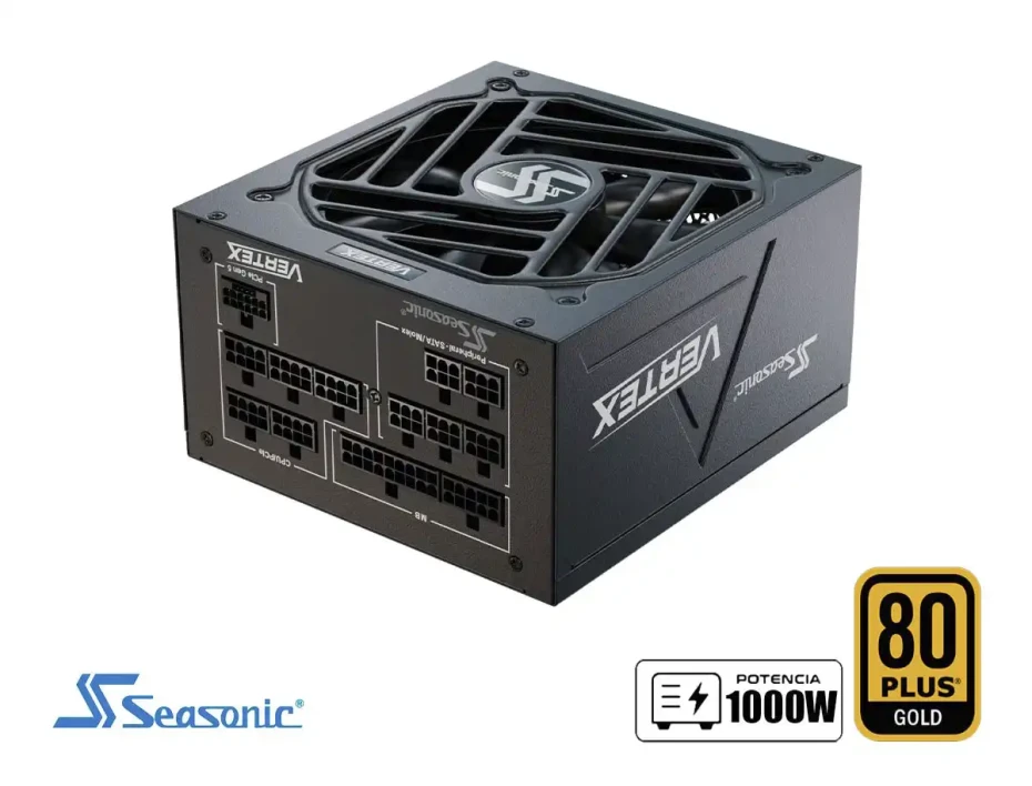 Fuente De Poder Seasonic 1000w Vertex Gx (12102gxafs) Atx, 80 Plus Gold, Modular, Negro