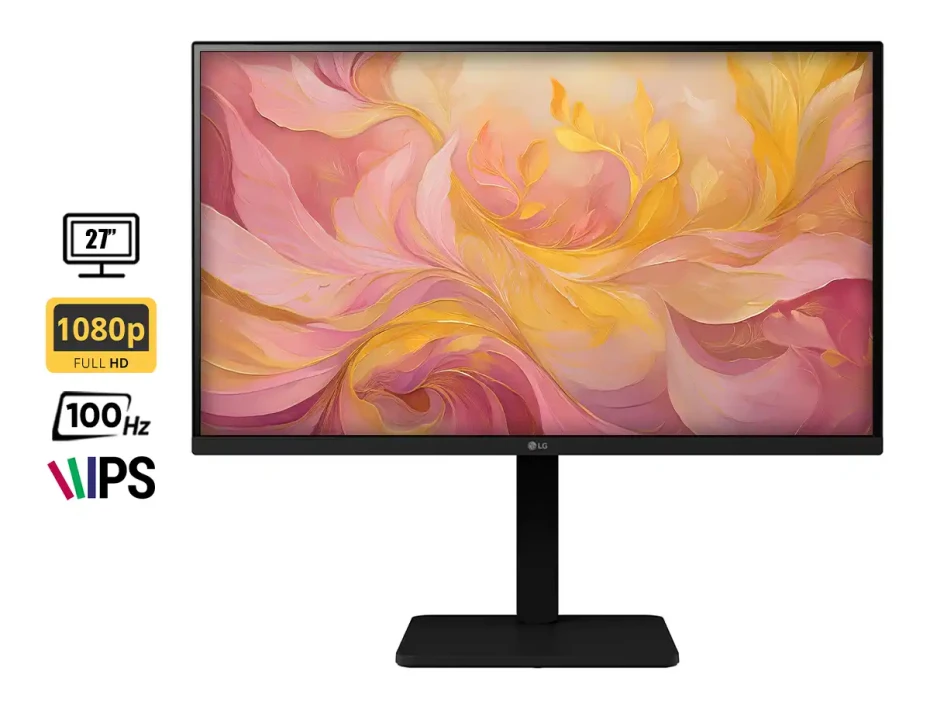 Monitor Lg 27 Pulgadas 27ba550-b (27ba550-b.awfq) Frecuencia 100hz, Fhd, 5ms, 1 Hdmi, 1 Dp, 1 Vga, Usb, Altavoces