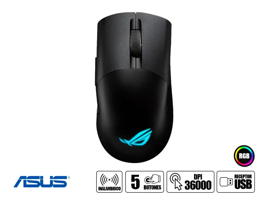 Mouse Inalambrico Asus Gaming P709 Rog Keris Wl Aimpoint (p709 Rog Keris Wl Aimpoint)