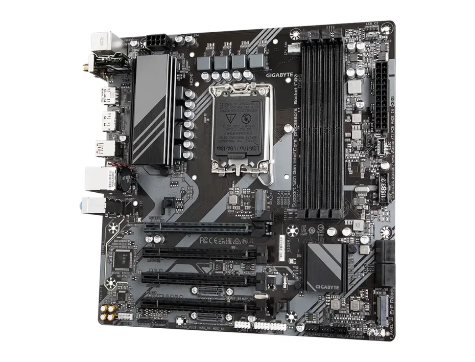 Placa Madre Gigabyte B760m C (b760m-c) Socket Lga 1700, Ram Ddr5 Buss 7600oc Mhz, 14va, 13va, 12va Gen, Wifi