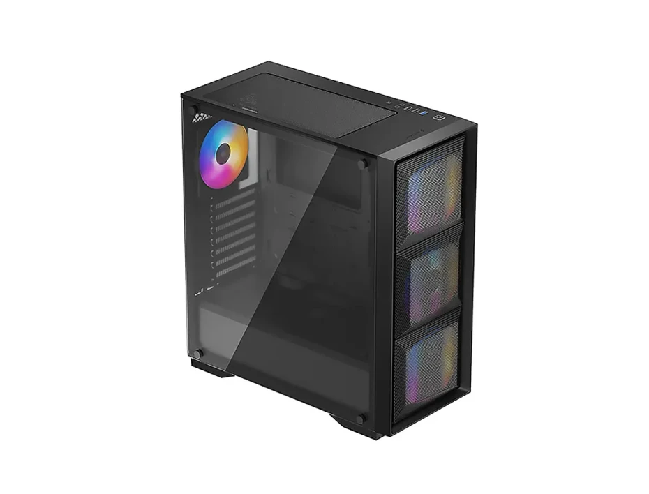 Case Deepcool Matrexx 50 Mesh 4fs S/ Fuente (dp-atx-matrexx50-mesh-4fs) Panel De Vidrio, 4 Ventiladores, Led, Negro