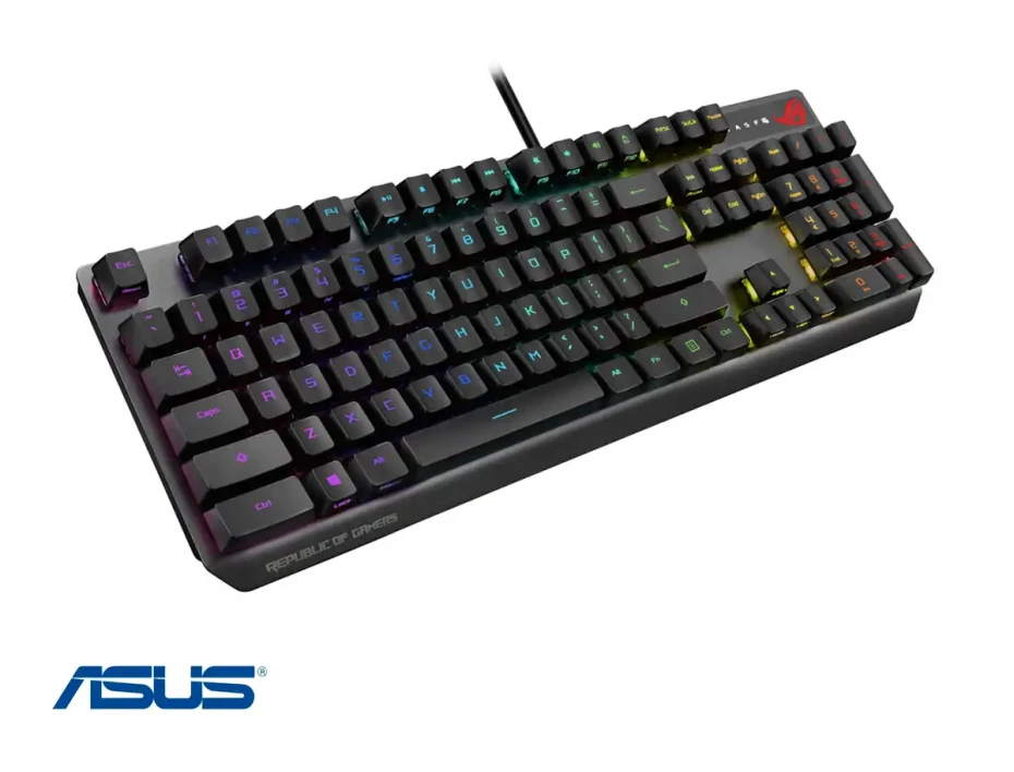 Teclado Gamer Asus Rog Strix Scope Rx (scope Rx Xa05) Mecanico, Switch Red, Optico, Led Rgb, Negro
