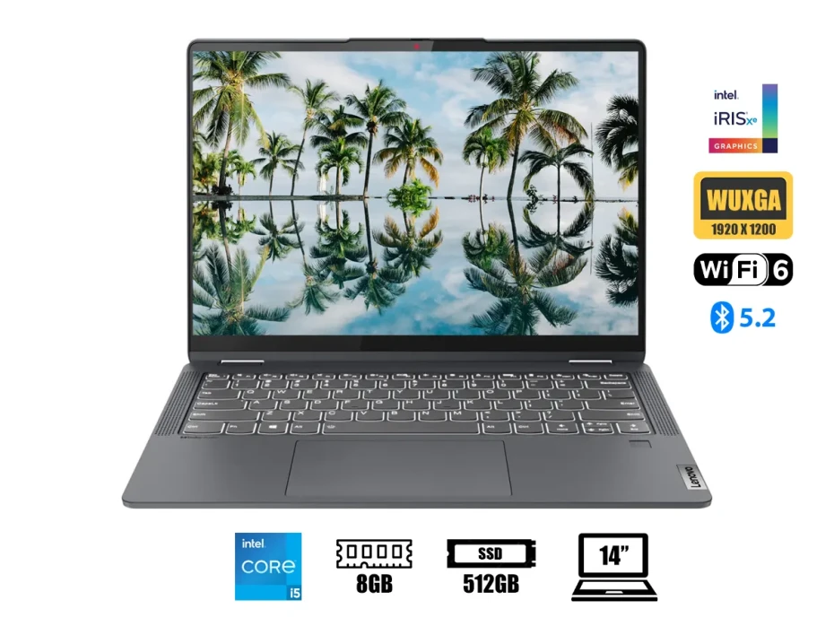 Laptop Lenovo Core I5-1215u Flex 5 14iau7 2-in-1 (82r700l5us) Pantalla 14" Wuxga, Ram 8gb, Ssd 512gb, Touchscreen, Win11, 12gen., Gray