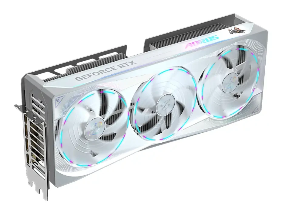 Tarjeta De Video Gigabyte Rtx 5080 Aorus Master Ice 16gb Gddr7 (gv-n5080aorusm Ice-16gd) Geforce Nvidia 256 Bits, 3 Ventiladores