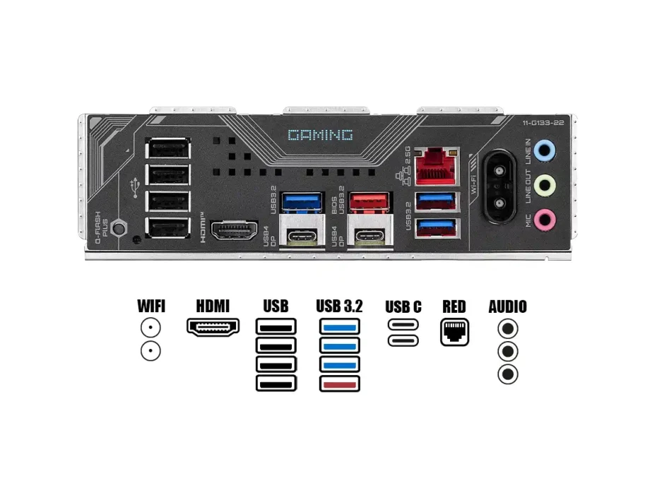 Placa Madre Gigabyte X870 Gaming Wifi 6 (gax870 Gaming Wifi6) Socket Am5, Ram Dddr5 Buss 8200oc Mt/s, Wifi 6