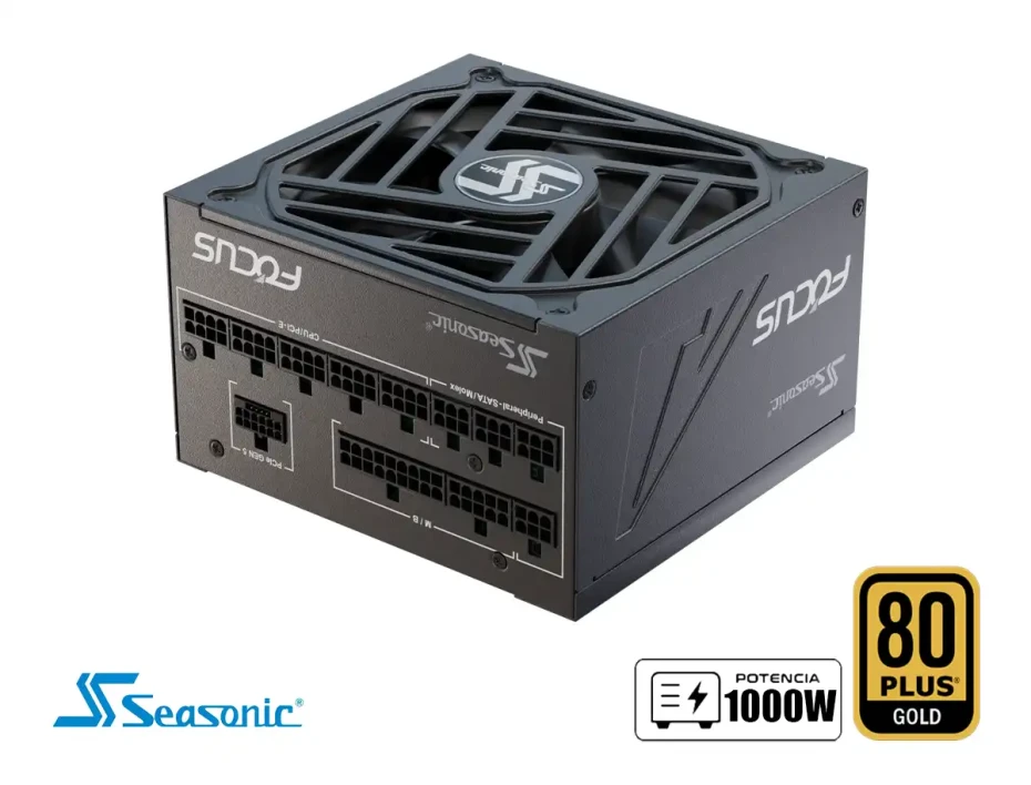 Fuente De Poder Seasonic 1000w Focus Gx (ssr-1000fx3) Atx, 80 Plus Gold, Modular, Negro