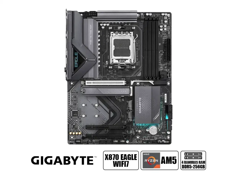 Placa Madre Gigabyte X870 Eagle Wifi 7 (x870 Eagle Wifi7) Socket Am5, Ram Dddr5 Buss 8200oc Mt/s, Wifi 7