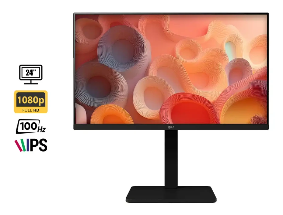 Monitor Lg 24 Pulgadas 24ba550-b (24ba550-b) Frecuencia 100hz, 5ms, Fhd, 1 Hdmi, 1 Dp, 1 Vga, Usb, Altavoces
