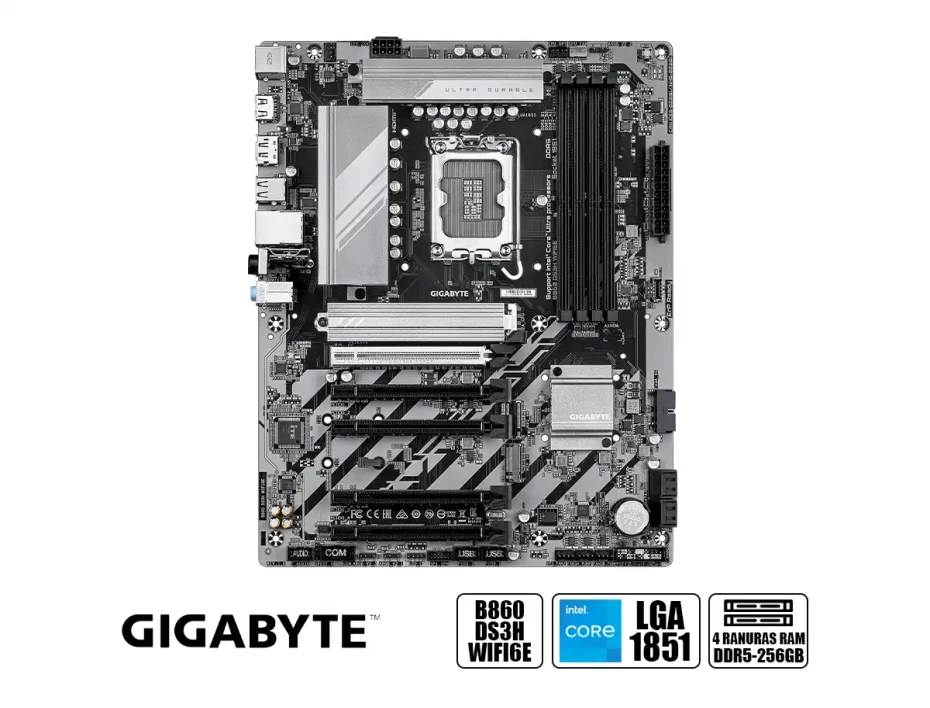Placa Madre Gigabyte B860 Ds3h Wifi6e (b860 Ds3h Wifi6e) Socket Lga 1581, Ram Ddr5, Core Ultra