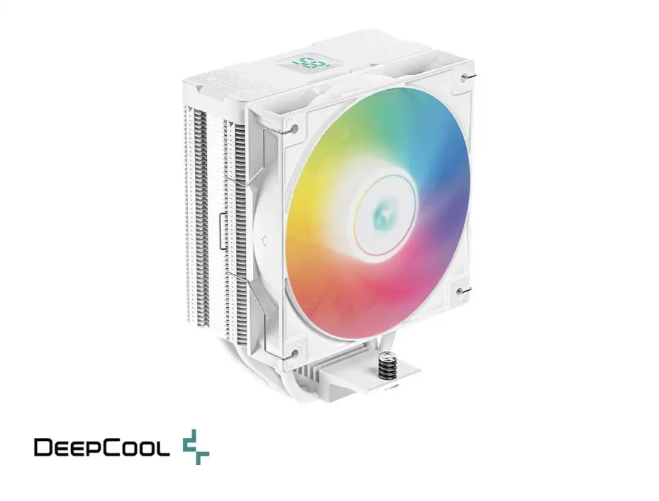 Cooler Para Procesador Deepcool Ag400 Digital Wh Argb (r-ag400-whadmn-g-1) 1 Ventilador, 120mm, Led Argb