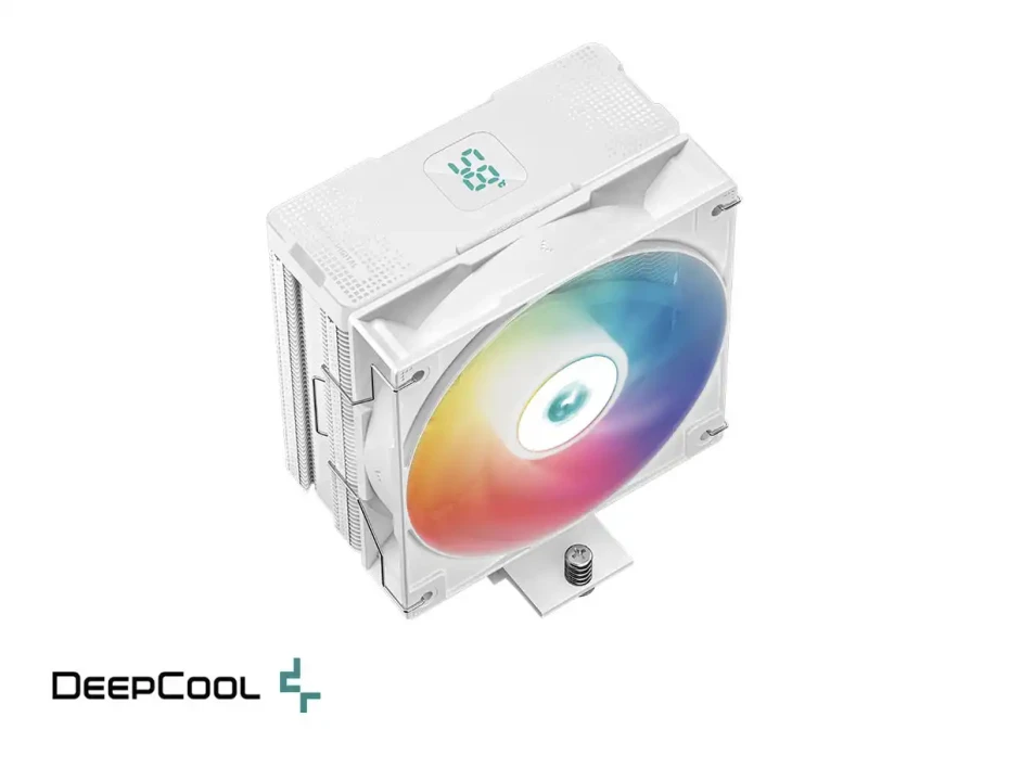 Cooler Para Procesador Deepcool Ag400 Digital Wh Argb (r-ag400-whadmn-g-1) 1 Ventilador, 120mm, Led Argb