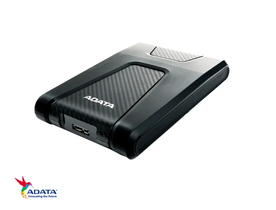 Disco Duro Externo Adata 2tb Hd650 Anti Golpe (ahd650-2tu31-cbk) Unidad De Almacenamiento Portable, Negro