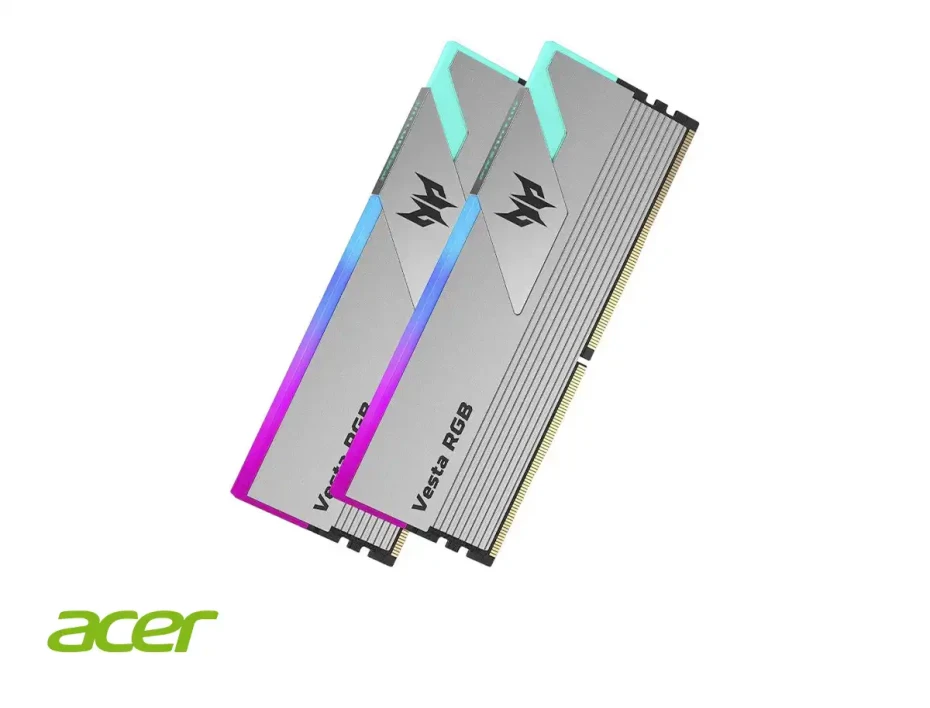Memoria Ram Predator Ddr5 32gb (16gbx2) Vesta Ii Rgb (bl.9bwwr.364) 7200 Mt/s, Blanco, Rgb
