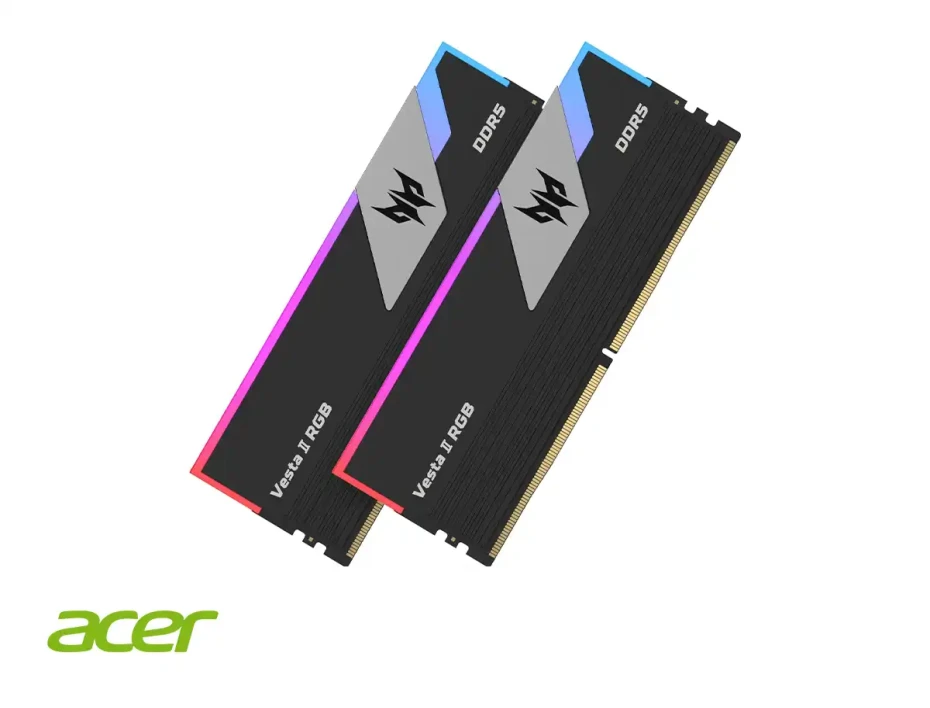 Memoria Ram Predator Ddr5 32gb (16gbx2) Vesta Ii Rgb (bl.9bwwr.378) 6000 Mt/s, Negro, Rgb