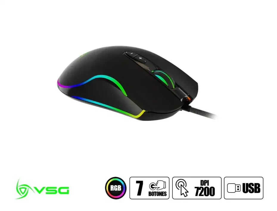Combo 3 En Uno Vsg Gaming Pyxis Bundle (vg-bl099-blk) Teclado Led, Mouse Led, Pad Mouse