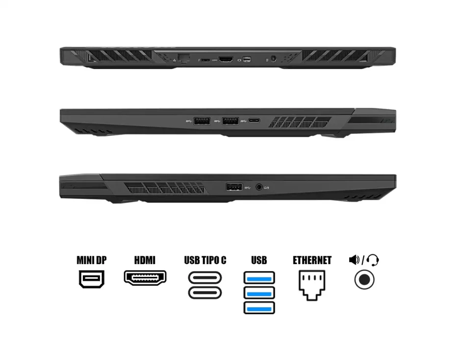 Laptop Gigabyte Core I5 12500h Aorus 15 9mf Gaming (aorus 15 9mf-e2la583sh) 15.6" Fhd 360hz, Ram 8gb, Ssd M.2 512gb, Nvidia Rtx 4050 6gb, Ep., 12g.