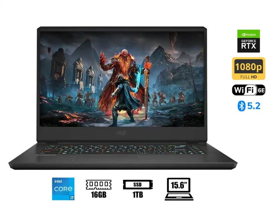 Laptop Msi Core I7-12650h Vector Gp66 12uhso-654 Gaming (vectorgp6612654) 15.6" Fhd 360hz, Ram 16gb, Ssd 1tb, Nvidia Rtx 3080ti 16gb, Win11,  Us., 12g