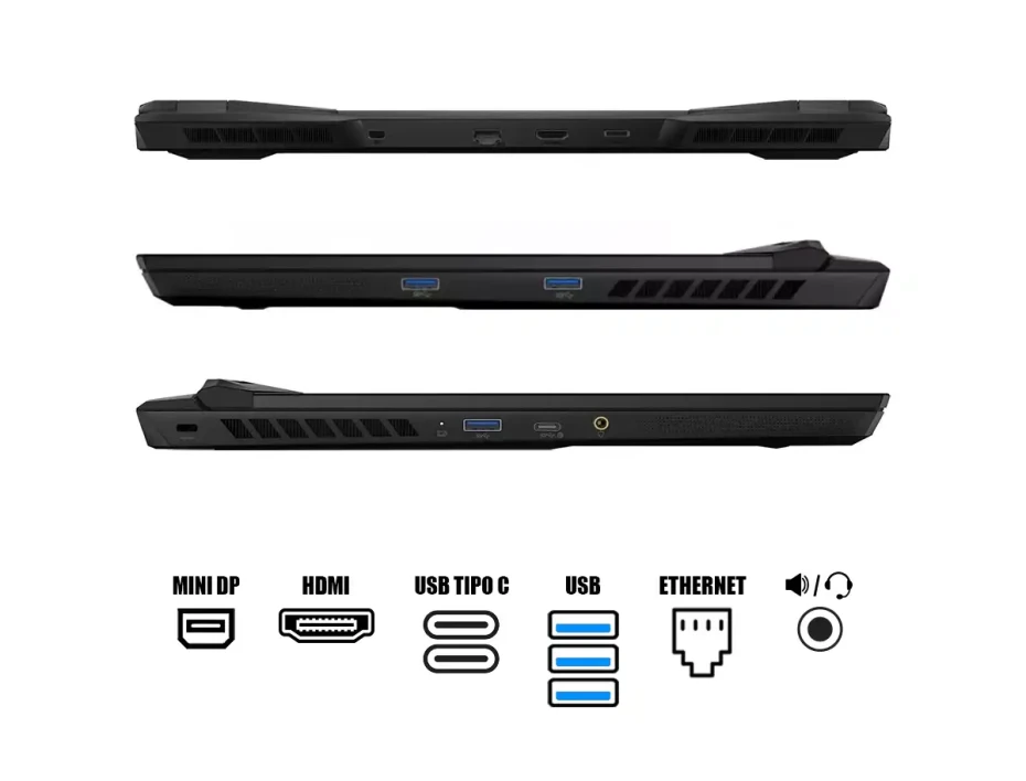 Laptop Msi Core I7-12650h Vector Gp66 12uhso-654 Gaming (vectorgp6612654) 15.6" Fhd 360hz, Ram 16gb, Ssd 1tb, Nvidia Rtx 3080ti 16gb, Win11,  Us., 12g