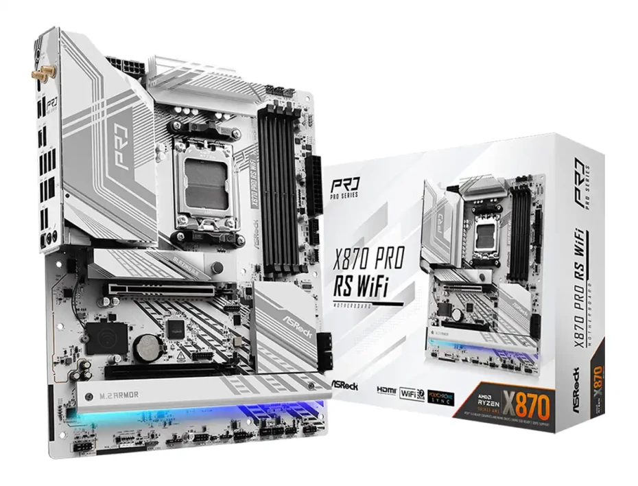 Placa Madre Asrock X870 Pro Rs Wifi (90x870 Pro Rs Wifi  ) Socket Am5, Ram Dddr5 Buss 8000oc Mhz, Wifi 7