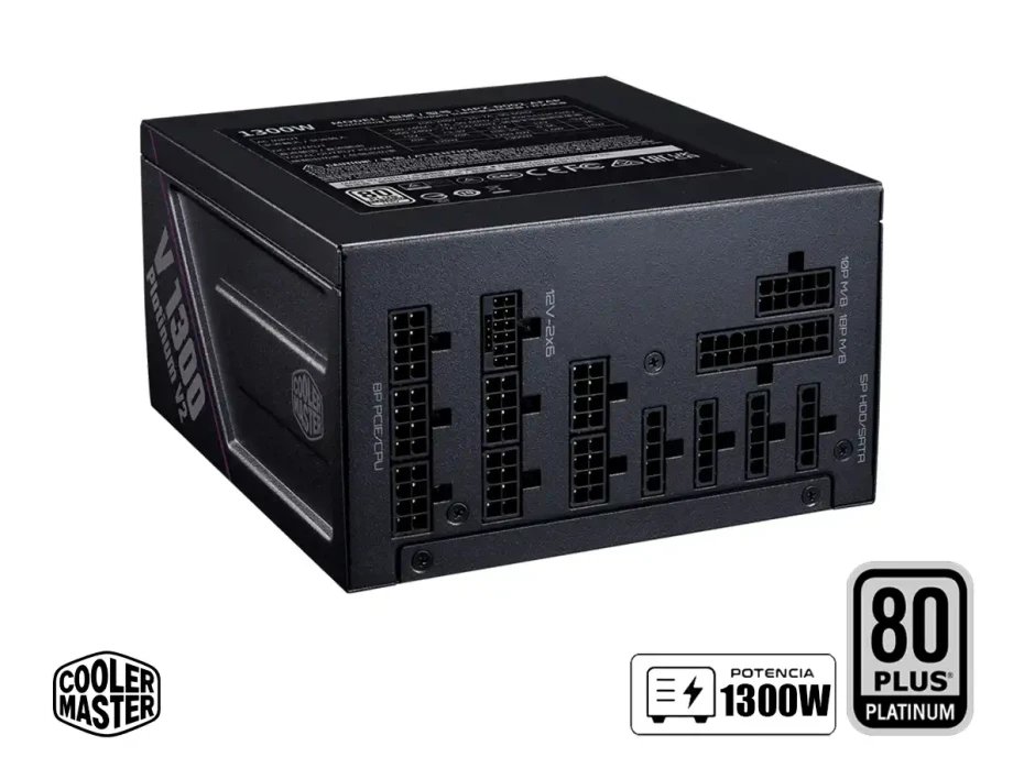 Fuente De Poder Cooler Master 1300w V1300 V2 (mpz-d002-afap-bus) Atx, 80 Plus Platinum, Modular, Negro