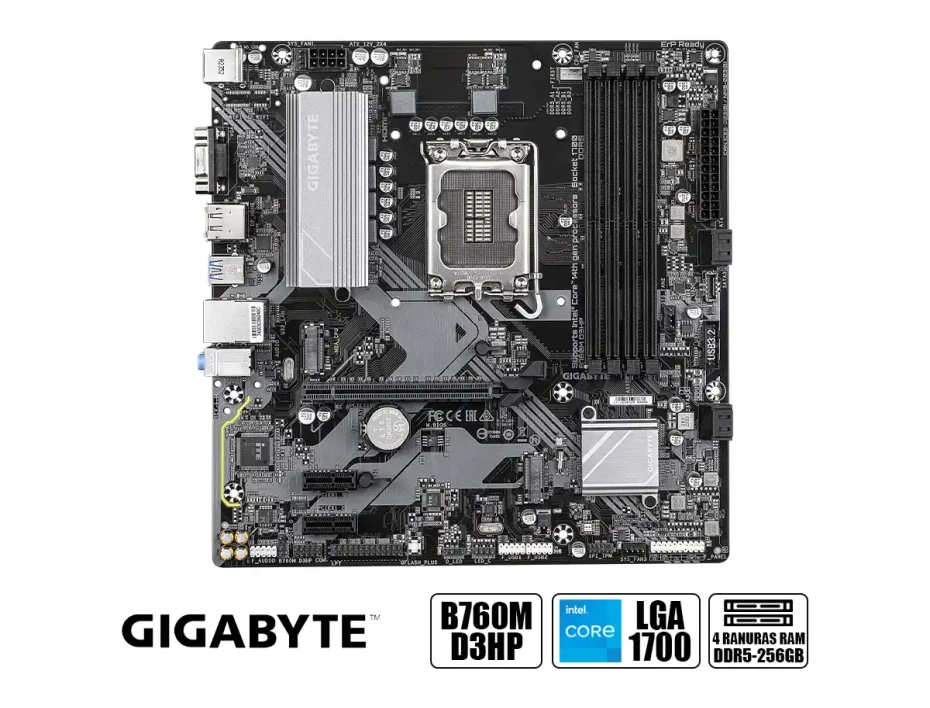 Placa Madre Gigabyte B760m D3hp (b760m D3hp Ddr5) Socket Lga 1700, Ram Ddr5 , 14va, 13va, 12va Gen