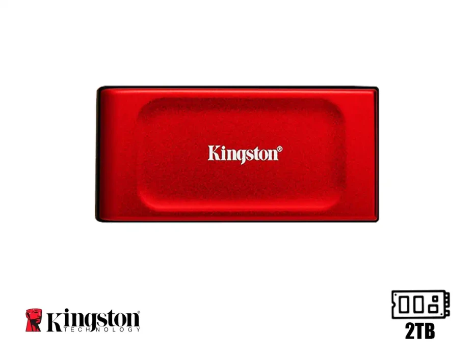 Disco Solido Externo Kingstong 2tb Xs1000r (sxs1000r/2000g) Unidad De Almacenamiento Portable, Usb 3.2, Rojo