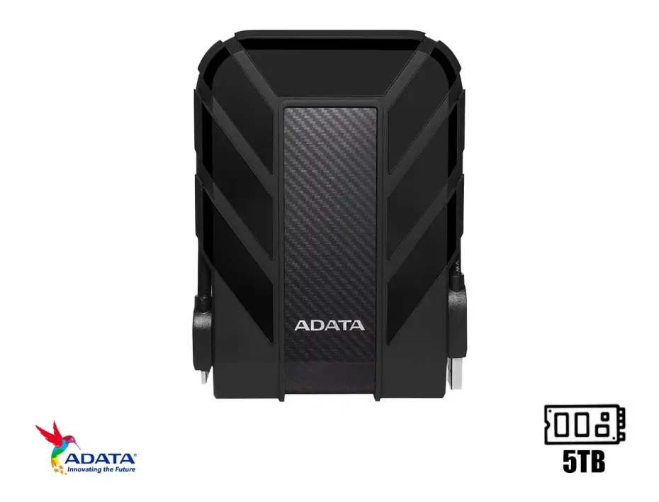 Disco Duro Externo Adata 5tb Hd710 Pro Anti Golpe (ahd710p-5tu31-cbk) Unidad De Almacenamiento Portable, Usb 3.2, Negro