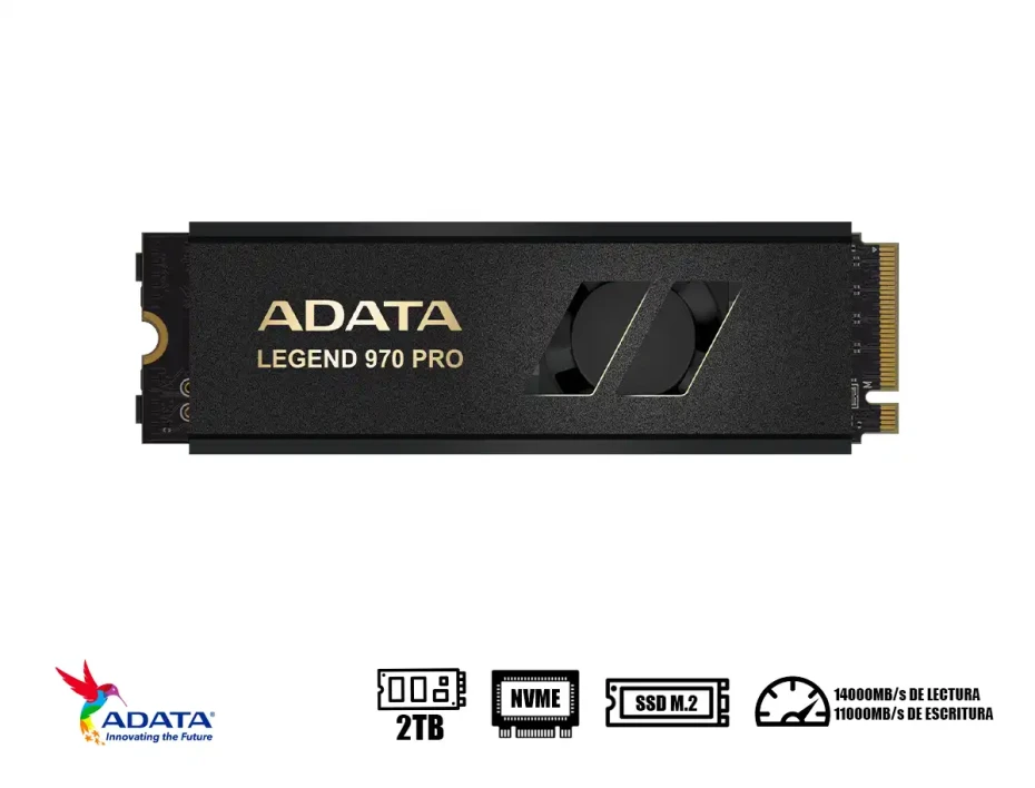 Unidad De Almacenamiento Ssd M.2 Pcie Adata 2tb Pro Nvme Legend 970, Pcie Gen5x4, 2280 (sleg-970p-2tci)