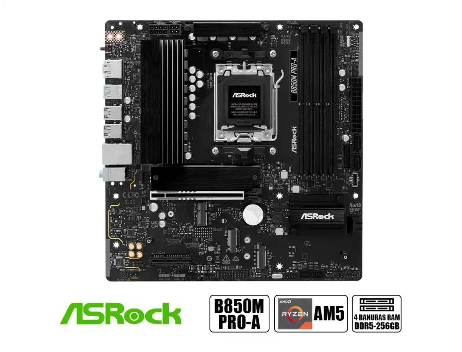 Placa Madre Asrock B850m Pro-a (b850m Pro-a) Socket Am5, Ram Ddr5