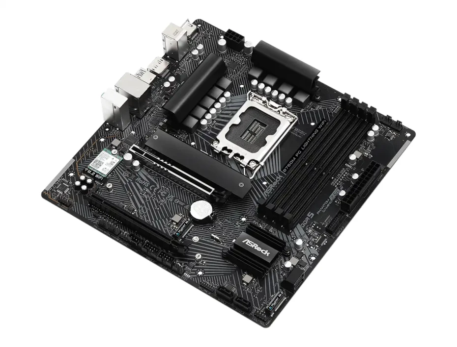 Placa Madre Asrock B760m Pg Lightning Wifi (90-mxbmt0-a0uayz) Socket Lga 1700, Ram Ddr5 Buss 7200oc , 14va, 13va, 12va Gen, Wifi 6e