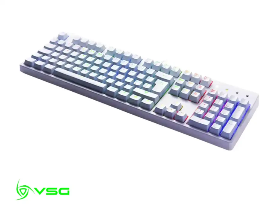 Teclado Gamer Vsg Alnilam (vg-alnilam-whi-blu) Mecanico, Switch Blue, Led Rgb, Blanco