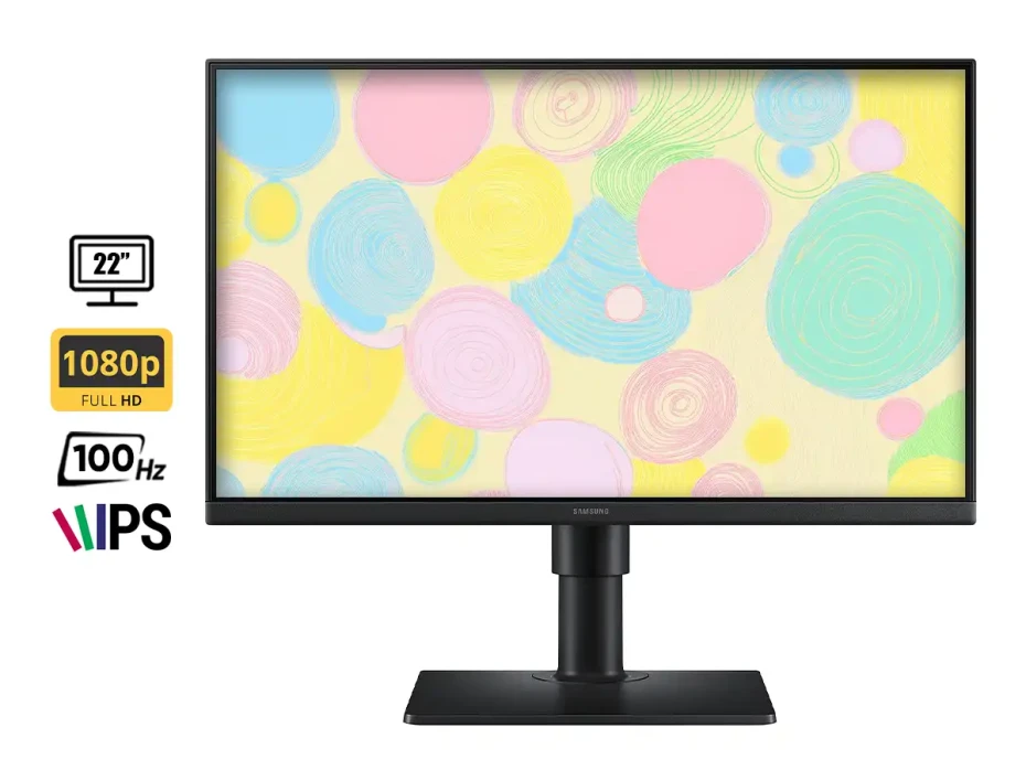Monitor Samsung 22 Pulgadas Essential Monitor S4 (ls22d400galxpe) Frecuencia 100hz, Fhd, 5ms, 2 Hdmi, 1 Dp, Usb, Usb B