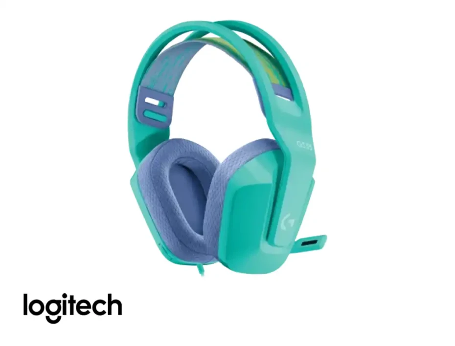Auricular Logitech G335 Gaming (981-001023) Con Microfono, Interfaz Jack 3.5mm, Menta
