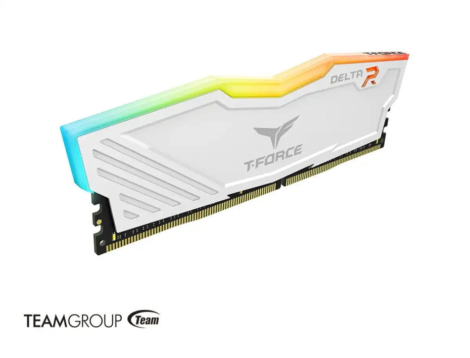 Memoria Ram Teamgroup Ddr4 16gb (8gbx2) T-force Delta Rgb (tf4d416g3600hc18jdc01) 3600 Mhz, Blanco, Cl18