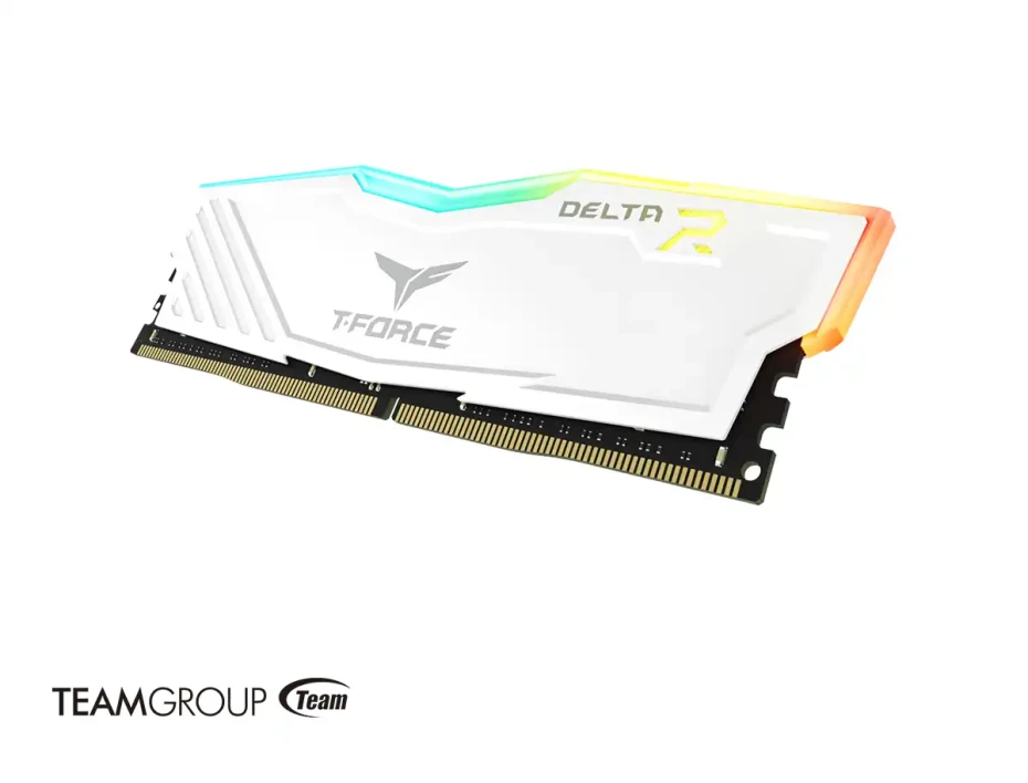 Memoria Ram Teamgroup Ddr4 16gb (8gbx2) T-force Delta Rgb (tf4d416g3600hc18jdc01) 3600 Mhz, Blanco, Cl18
