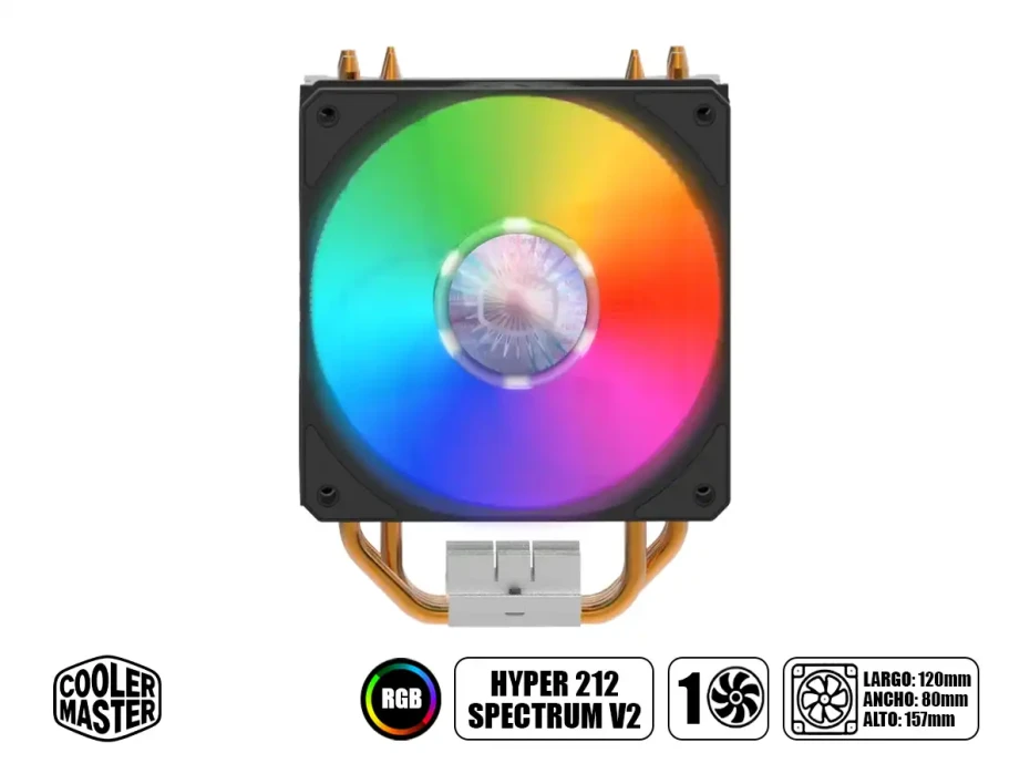 Cooler Para Procesador Cooler Master Hyper 212 Spectrum V2 Rgb (rr-2v2l-18pd-r1)