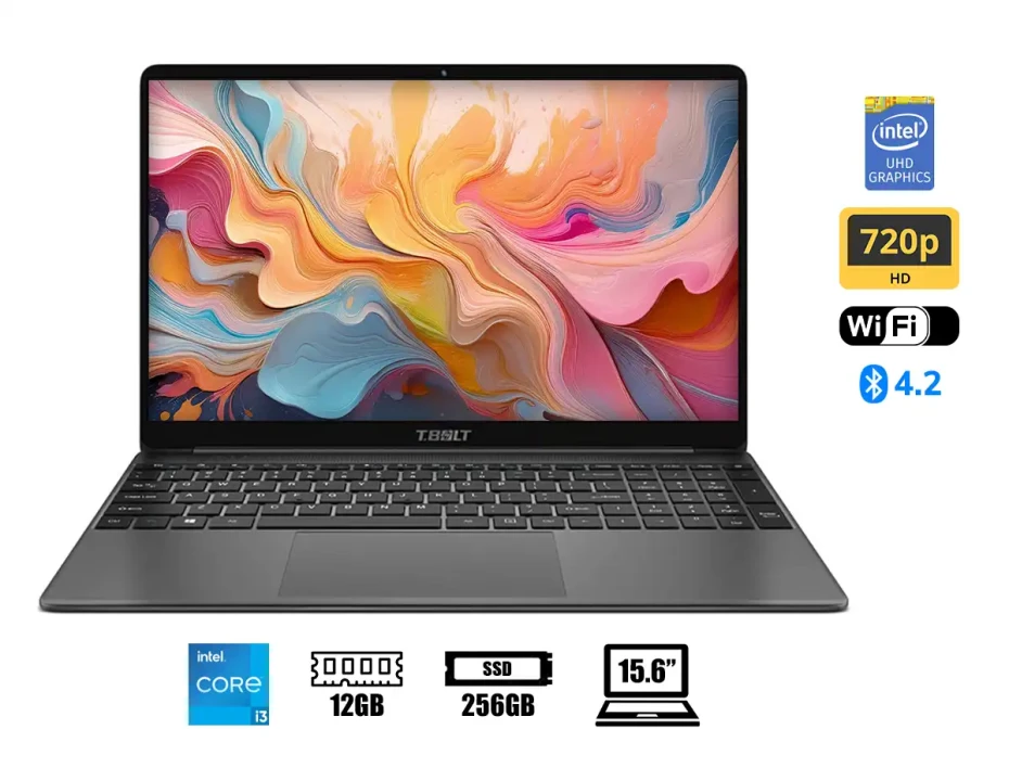 Laptop Teclast Core I3 1005g1 Tb04 F15 Pro (6940709683439) Pantalla 15.6" Hd, Ram 12gb, Ssd 256gb, Windows 10, Us., 10gen.