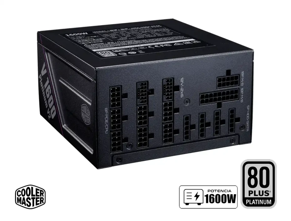 Fuente De Poder Cooler Master 1600w V2 Atx 3.1 (mpz-g002-afap-bus) Atx, 80 Plus Platinum, Modular, Negro