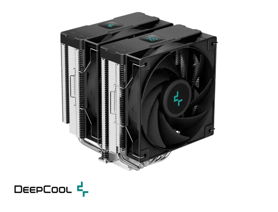 Cooler Para Procesador Deepcool Ag620 Digital (r-ag620-bkndmn-g-1) 2 Ventiladores, Aluminio