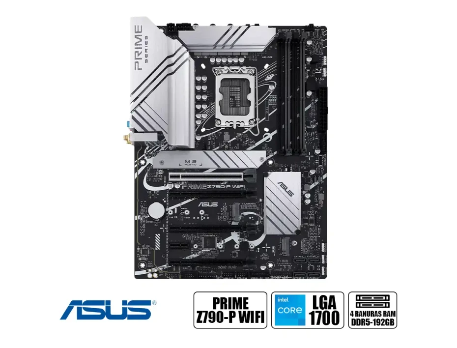 Placa Madre Asus Z790-p Prime Wifi (90mb1cj0-m1aay0) Socket Lga 1700, Ram Ddr5 Buss 7200oc Mhz, 13va, 12va Gen, Wifi 6