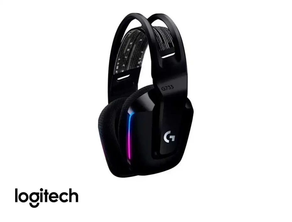 Auricular Inalambrico Logitech Lightspeed Rgb G733 Gaming (981-000863) Microfono, Negro