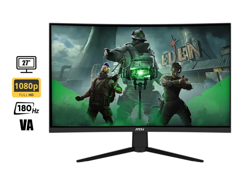 Monitor Msi 27 Pulgadas Msi G27c3f (g27c3f) Gaming 180hz, Fhd, Curvo, 1 Ms, Freesync, 2 Hdmi, 1 Dp, Va