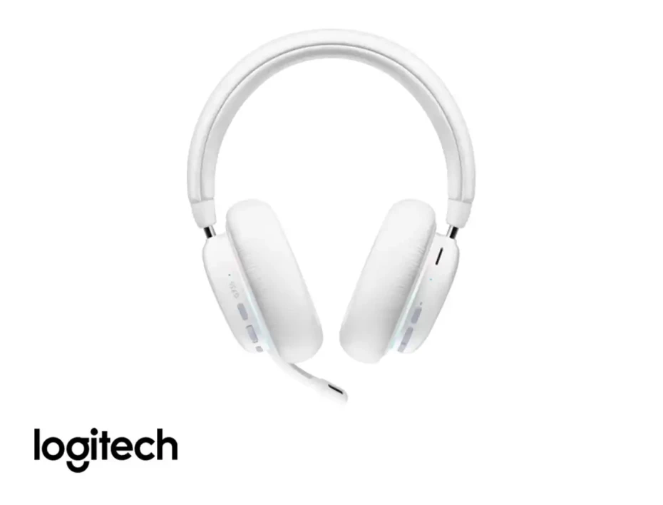 Auricular Logitech Inalambrico Aurora Coleccion Gaming G735,con Microfono, Control De Volumen, Almohadillas Suaves, Color Blanco (981-001082)
