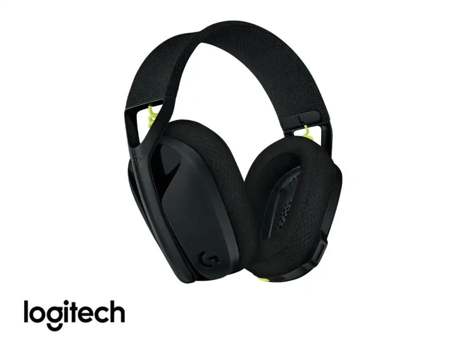 Auricular Inalambrico Logitech Lightspeed G435 Gaming (981-001049) Con Microfono, Negro C/ Amarillo